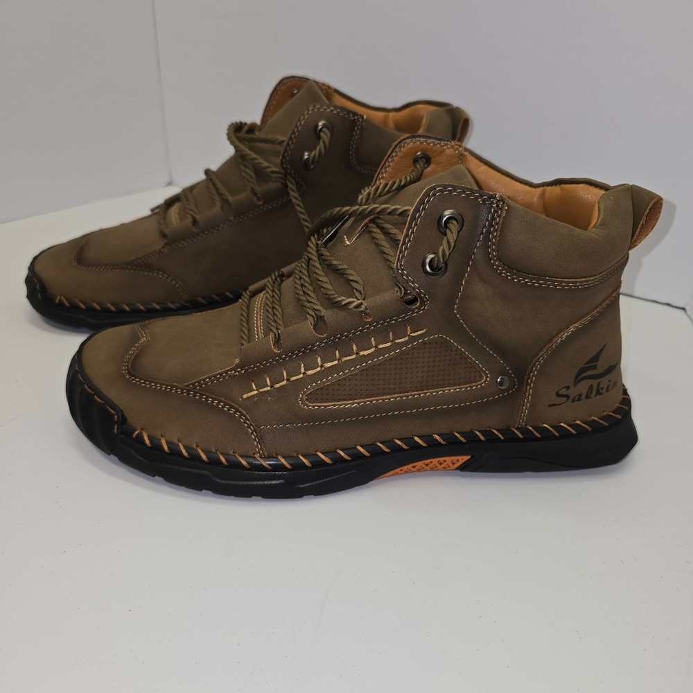 Salkin Hiking‎ Boots 2 Pair Lace-Up Brown and Green Men’s EU 45 - Picture 6 of 12